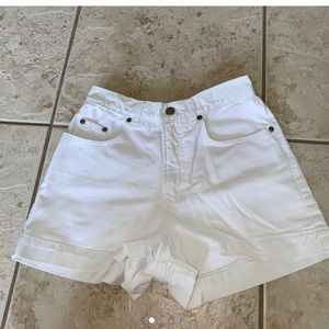 White high waisted denim shorts!